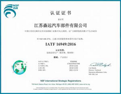 热烈祝贺公司通过ISO/TS16949认证！